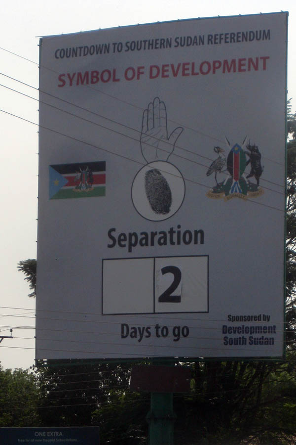 Analog countdown to South Sudan referendum